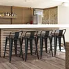4er set Barhocker Metall mit Lehne Barstuhl Tresenhocker Produktbild-Vorschau 5