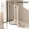 EMKE Duschabtrennung 120 x 140cm Mattschwarzer Rahmen Produktbild-Vorschau 3