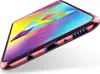 A close-up, angled view of a smartphone case with a colorful wallpaper displayed on the phone screen. Produktbild-Vorschau