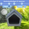 COSTWAY 59,5x57x58 cm Hundehütte Outdoor, winterfestes Produktbild-Vorschau 6