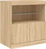 vidaXL Príborník s LED osvetlením Sonoma dub 60x37x67 cm Náhľad obrázku produktu 4