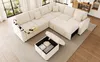 Merax L-Form 7-Sitzer Ecksofa Mit Schlaffunktion, Produktbild-Vorschau 3