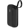 A black power bank with a digital display showing '100%' and a loop for carrying. Podgląd zdjęcia produktu