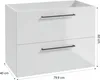 Stamar Badezimmerschrank Weiß 80cm + Waschbecken Hochglanz Produktbild-Vorschau 6