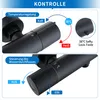 Diagram showing the control features of a black shower faucet. Podgląd zdjęcia produktu