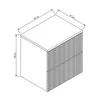 A diagram showing the dimensions of a cabinet. Podgląd zdjęcia produktu