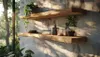 Scaffale in rovere massiccio con bordo naturale/albero Anteprima dell’immagine prodotto 4