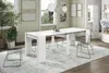 A modern dining room with a white extendable table and chairs. Náhled obrázku produktu