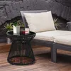 Outsunny Ratten Beistelltisch, Runder Kaffeetisch mit Produktbild-Vorschau 2
