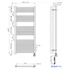 Heilmetz Radiátor elektrický 140x60cm Bílé rovné kulaté Náhled obrázku produktu 8