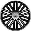 14" Zoll Radkappen Schwarz Silber Radzierblenden Radblenden Produktbild-Vorschau 10