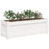 vidaXL Fioriera bianca 90x31x31 cm in legno di pino Anteprima dell’immagine prodotto 4