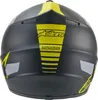 The back view of a black and yellow motocross helmet. Náhled obrázku produktu