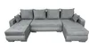 A U-shaped sectional sofa with multiple cushions, shown from the front on a white background. Náhled obrázku produktu