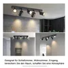 ZMH LED Deckenleuchte Schwarz 5 Flammig Deckenlampe  Produktbild-Vorschau 6