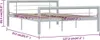 vidaXL Bettgestell Grau und Weiß Metall 120x200 cm Produktbild-Vorschau 7
