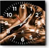 Wanduhr - Quadrat - Glasuhr - Nackte Frau Akt Modell Produktbild-Vorschau 1