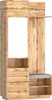 Compacte garderobe met spiegel en zitbank, garderobe voor Productafbeelding-voorbeeld 12