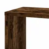 A close-up view of the corner of a wooden shelf with a dark, rustic finish. Náhled obrázku produktu