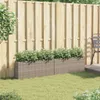 vidaXL Fioriera con 2 vasi 2 pz. Grigio 90x20x40 cm Poly Anteprima dell’immagine prodotto 3