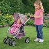 Leantoys Puppenwagen 2 in 1 Tragetasche rosa Sterne Produktbild-Vorschau 16