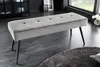 Design Sitzbank BOUTIQUE 100cm dunkelgrau Samt schwarze Produktbild-Vorschau 2