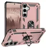 A rose gold phone case with a ring holder is shown from multiple angles, with a phone inside the case visible. Produktbild-Vorschau
