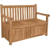 Teako Design Truhenbank Piceno aus Teakholz – Gartenbank Produktbild-Vorschau 2