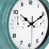 Horloge Murale Rétro Vintage Étanche IvoQ avec Thermomètre Voir les images du produit 4