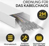 Kabelkanal aus hochwertigem PVC weiß Kabelleiste 2m - 1 Produktbild-Vorschau 2