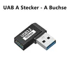USB A Stecker auf USB A Buchse Adapter Winkelstecker 90° Produktbild-Vorschau 2