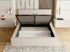 Polsterbett 200x200 mit Bettkasten und Lattenrost – Graues Produktbild-Vorschau 4