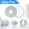 A marketing image showing two mop pads, with close-up insets highlighting features. Produktbild-Vorschau