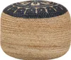 vidaXL Ručne vyrobený sedací puf modrý 45 x 30 cm Juta Náhľad obrázku produktu 3