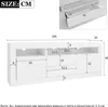 Sweiko 160x35x60cm Armoire TV haute brillance avec Voir les images du produit 12