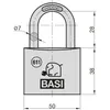 BASI - Vorhangschloss - SET - 6x VHS 611 - 50 mm - Produktbild-Vorschau 3