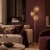 Art Deco Stehlampe Gold mit Glas 3 Flammig Ayesha Produktbild-Vorschau 9