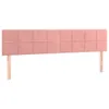 The Living Store Kopfteile 2 Stk. Rosa 80x5x78/88 cm Samt Produktbild-Vorschau 3