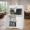 Sekretär Landhausstil weiß mdf Schreibtisch 78 x 36 x 124 Produktbild-Vorschau 1