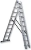 A multi-purpose ladder set up in an A-frame configuration against a white background. Produktbild-Vorschau