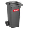 A dark gray SULO trash bin with a red logo on a white background. Anteprima dell’immagine prodotto