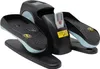 A black and blue electric elliptical pedal exerciser with a remote control resting in a holder. Podgląd zdjęcia produktu