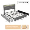 INONEFT čalúnená posteľ 140x200 cm s LED osvetlením a USB Náhľad obrázku produktu 13