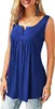 ASKSA Damen Tank Top Ärmellose V-Ausschnitt T-Shirt Produktbild-Vorschau 2