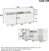 Merax Hochglanz Sideboard mit LED und 3 Türen, Kommode mit Produktbild-Vorschau 7