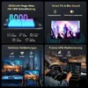 Collage of marketing images showcasing tablet features like battery life, sound, connectivity, and GPS. Produktbild-Vorschau