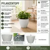 Blumentopf Ø: 30 x H: 24 cm Faux Concrete White, für Innen Produktbild-Vorschau 3