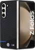 A folded smartphone case with a carbon fiber texture and BMW M branding, shown open to reveal the phone screen. Anteprima dell’immagine prodotto