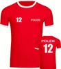 multifanshop Kontrast T-Shirt - Polen - Trikot Nummer 12, Produktbild-Vorschau 1