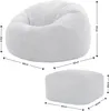 Icon Kingston Sitzsack Cord und Hocker mit Füllung, Beige Produktbild-Vorschau 7
